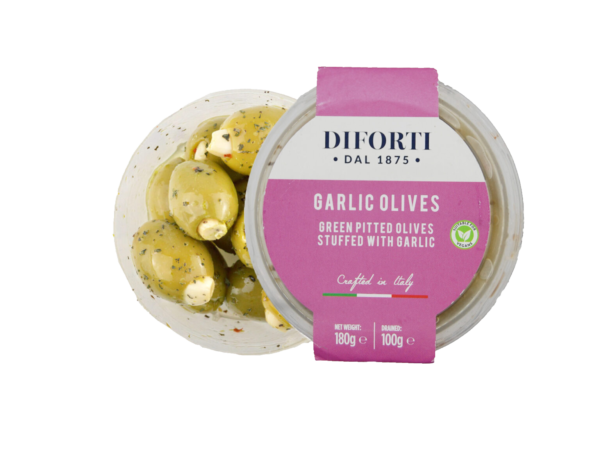 Green Olives Stuffed With Garlic - 180g