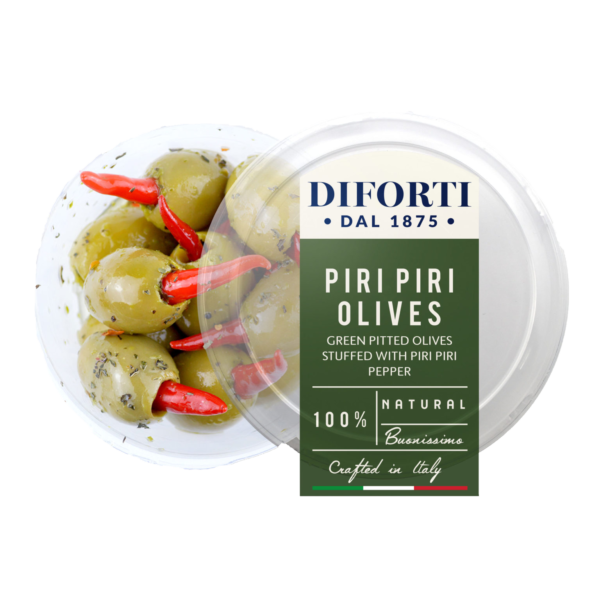 Green Olives Stuffed With Piri Piri - 180g